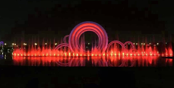 和薩克斯坦65周年慶典激光水幕電影