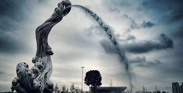 南昌市紅谷灘九龍雕塑噴泉