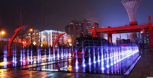 奧林匹克京張鐵路公園噴泉