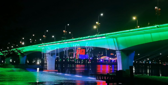 湖北丹江口市旅游渡運碼頭數控水簾